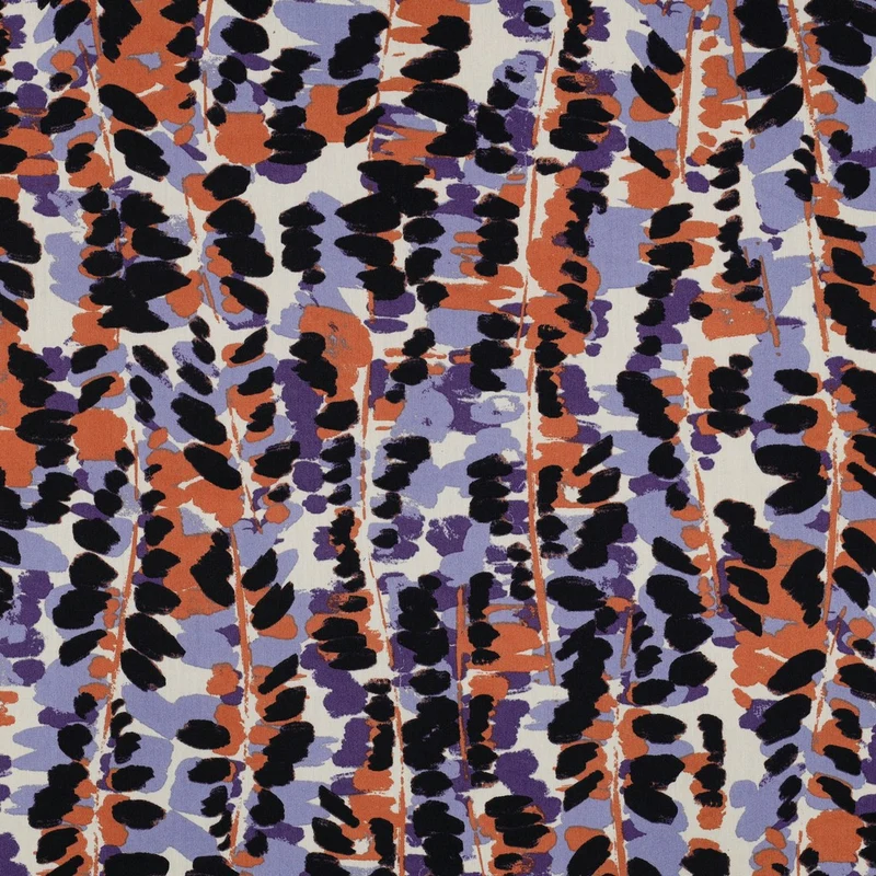 Viskose Twill Cotton Abstract Purple by Poppy