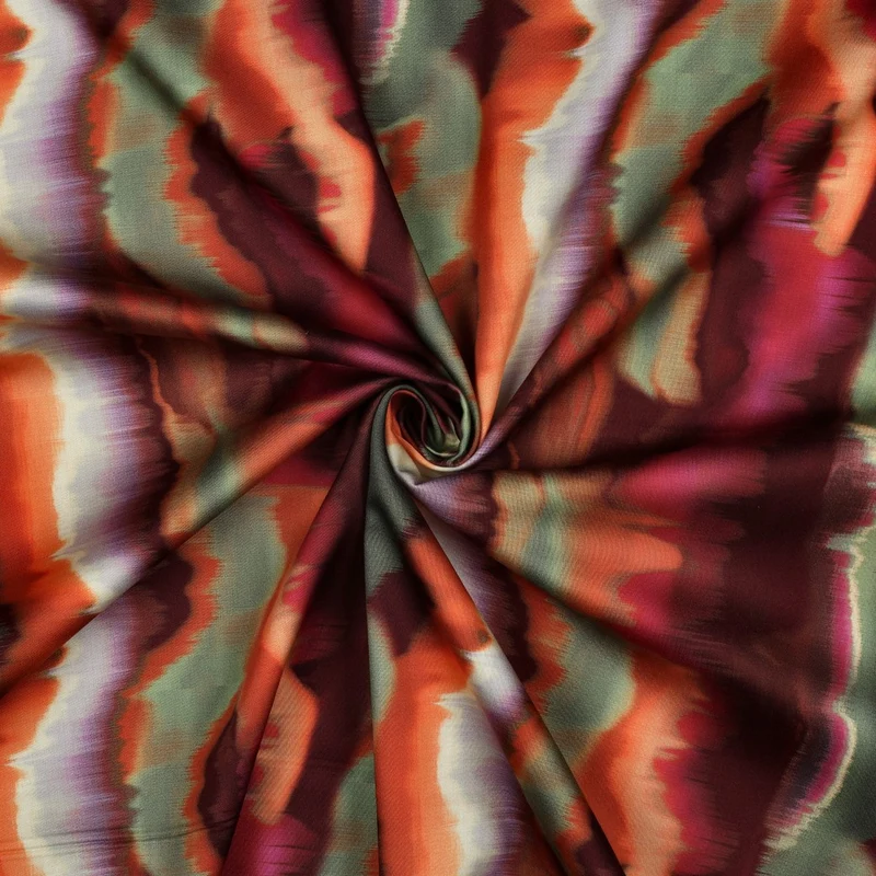 Baumwoll Satin Digital Stripes by Poppy