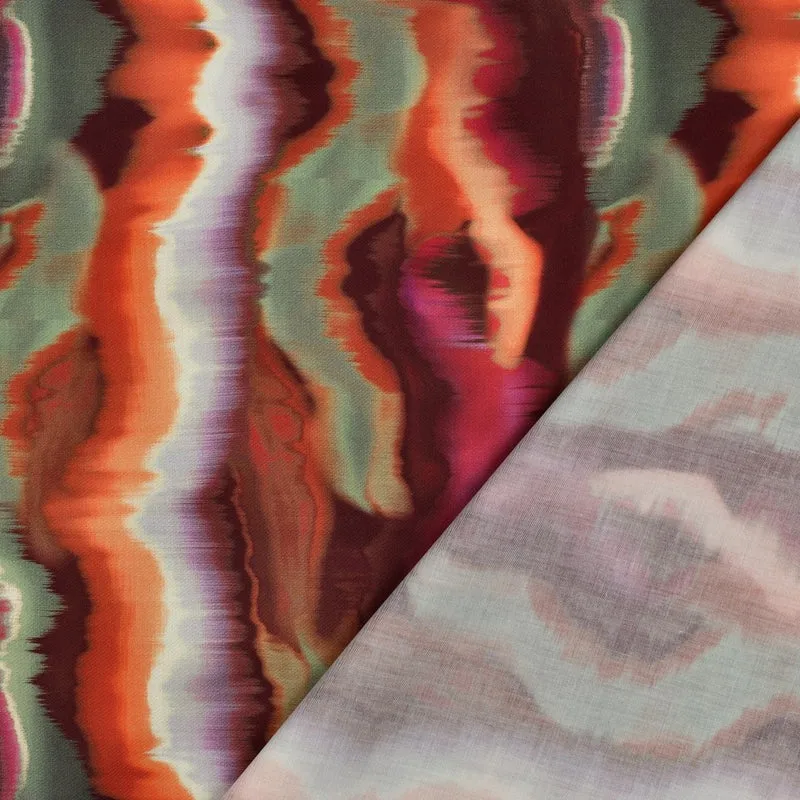 Baumwoll Satin Digital Stripes by Poppy