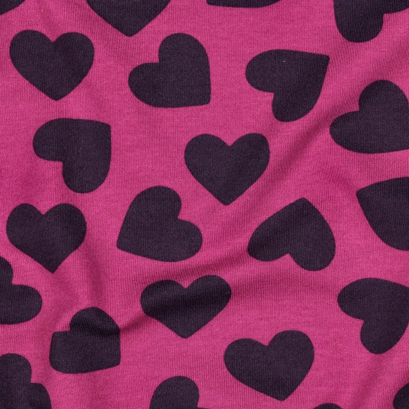 French Terry angeraut Hearts by Poppy