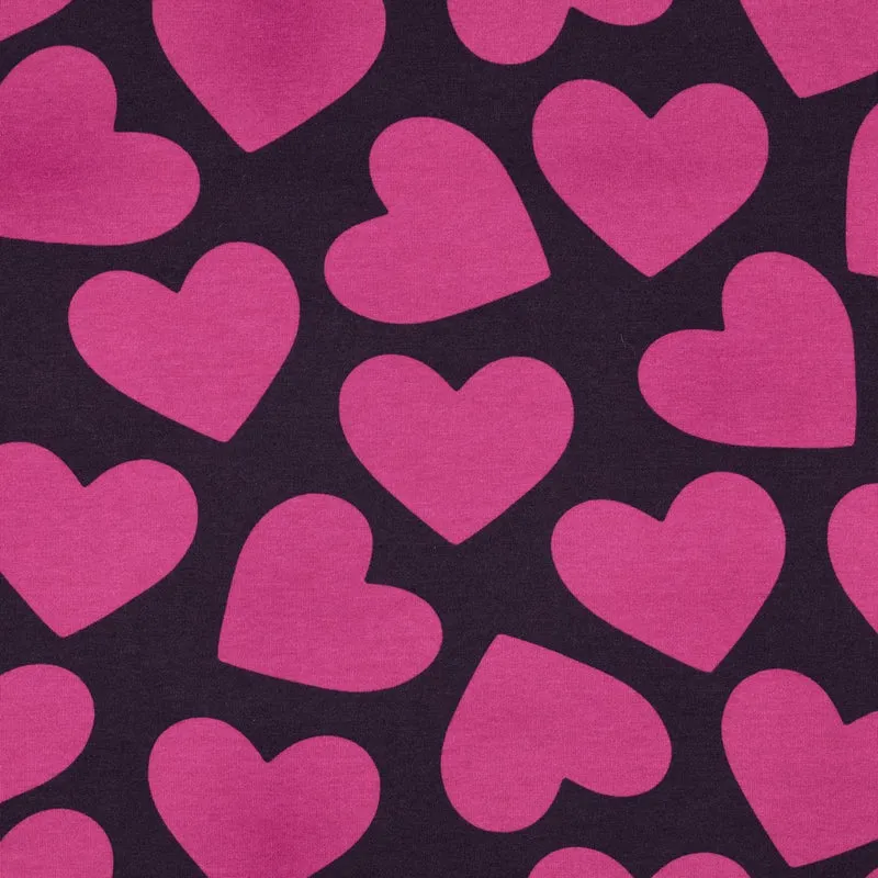 French Terry angeraut Hearts by Poppy
