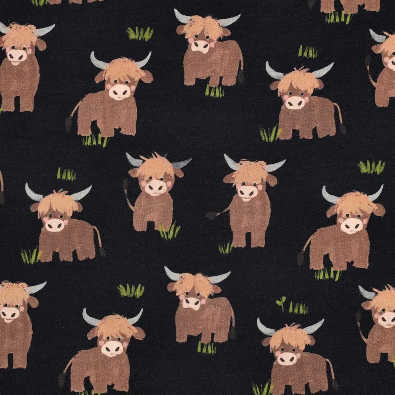 Sweatshirtstoff Digital Cows by Poppy