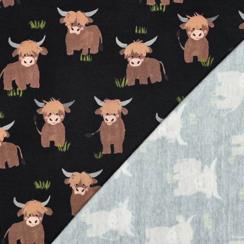 Sweatshirtstoff Digital Cows by Poppy