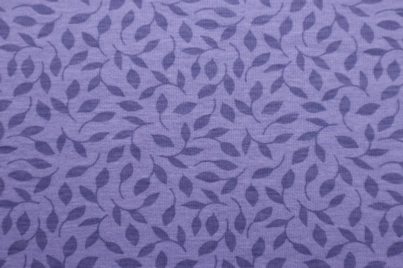 Baumwolljersey Lilac Leaves