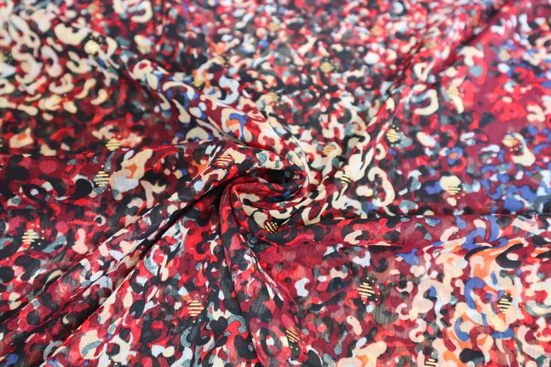 Chiffon Stoff Crazy Golden Leo