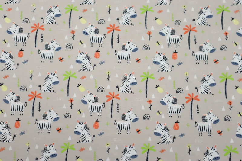 Baumwolljersey Happy Zebra