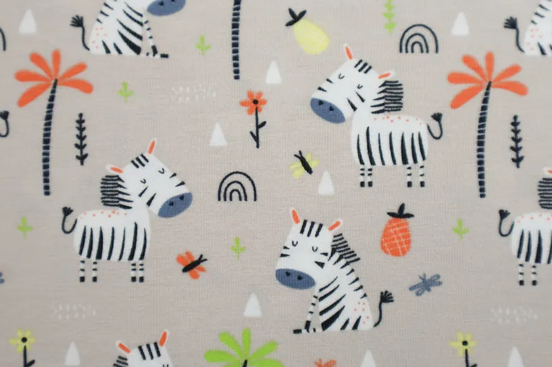 Baumwolljersey Happy Zebra