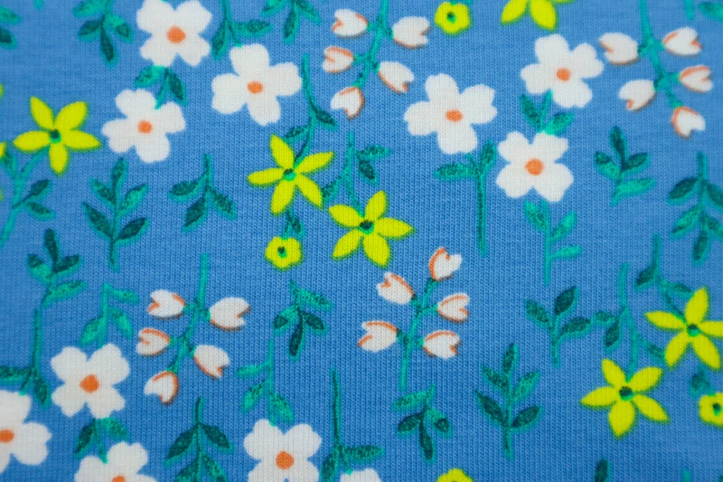 Baumwolljersey Sommerblümchen