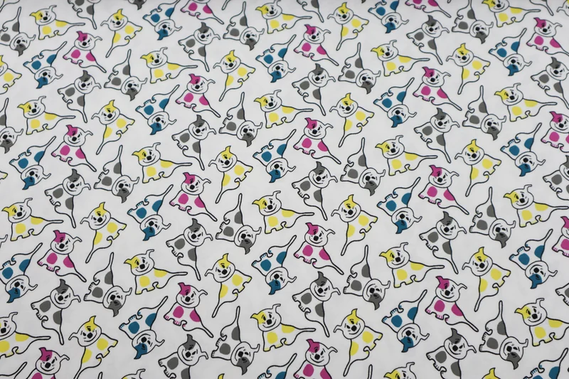 Baumwolljersey Bunte Hunde