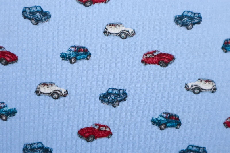 Baumwolljersey Retro Cars