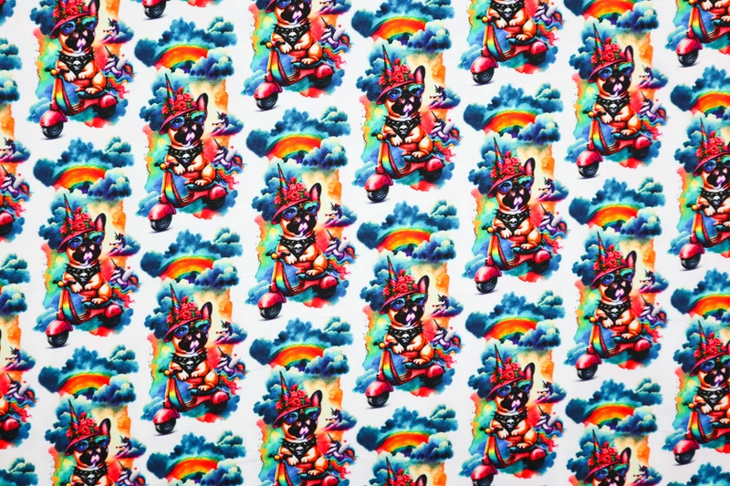 Baumwolljersey Digital Funny Mops