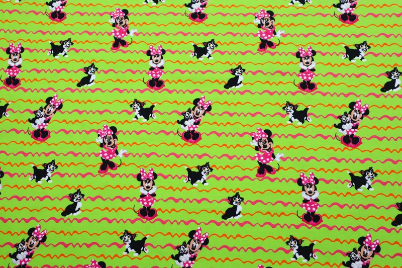 Baumwolljersey Lizenz Minnie Mouse & Cat