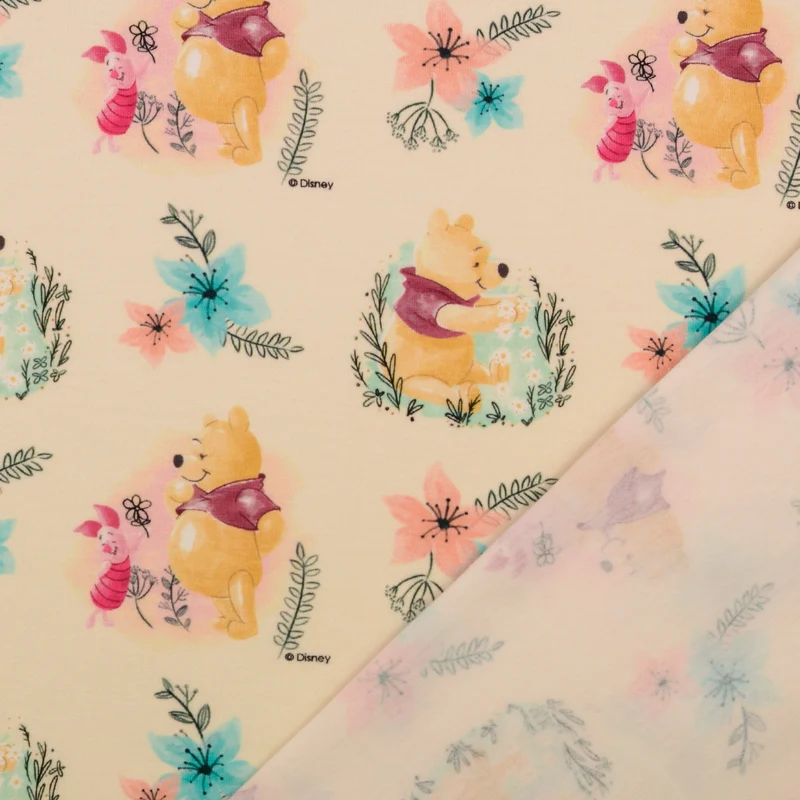 Baumwolljersey Lizenz Winnie Pooh und Ferkel