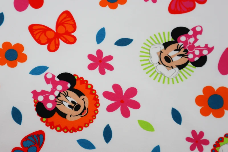 Baumwolljersey Lizenz Minnie Mouse Circles
