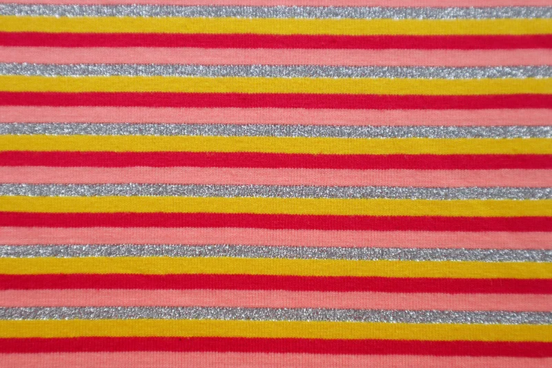 Baumwolljersey Glitter Stripes