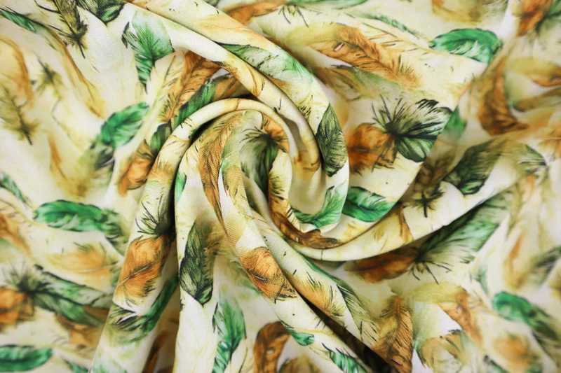 Viskosestoff Digital Feathers SH