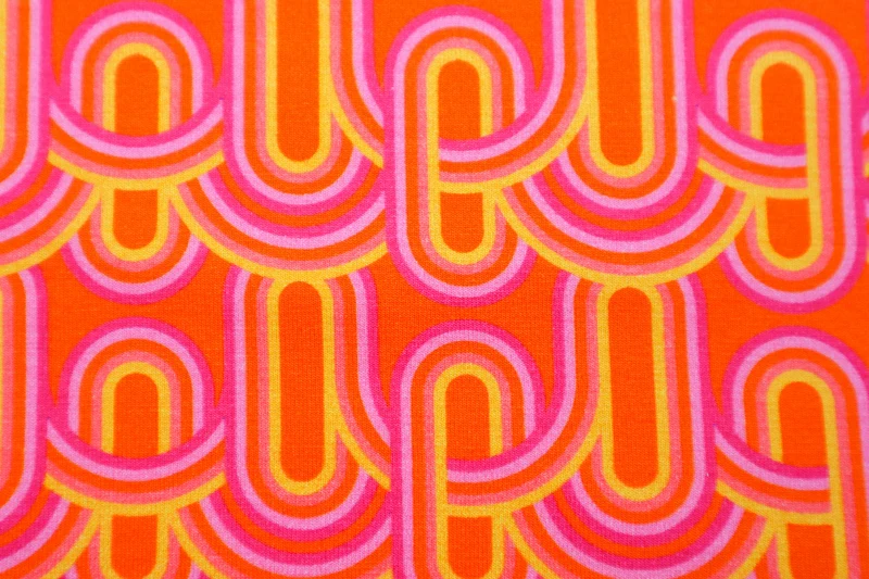 Baumwolljersey Retro Rainbow