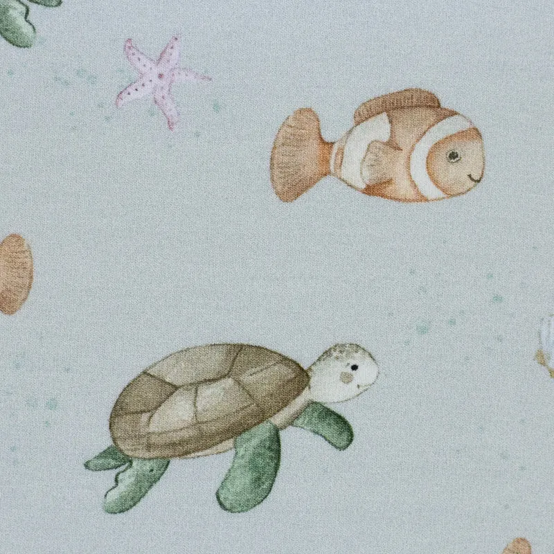 Baumwolljersey Beach Clownfisch & Schildkröte by Christiane Zielinski