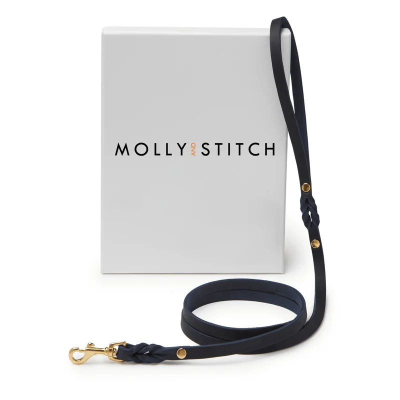 Sellerie Teckel Collier Cuir Butter Bleu