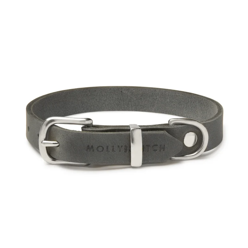 Sellerie Teckel Collier Cuir Butter Gris