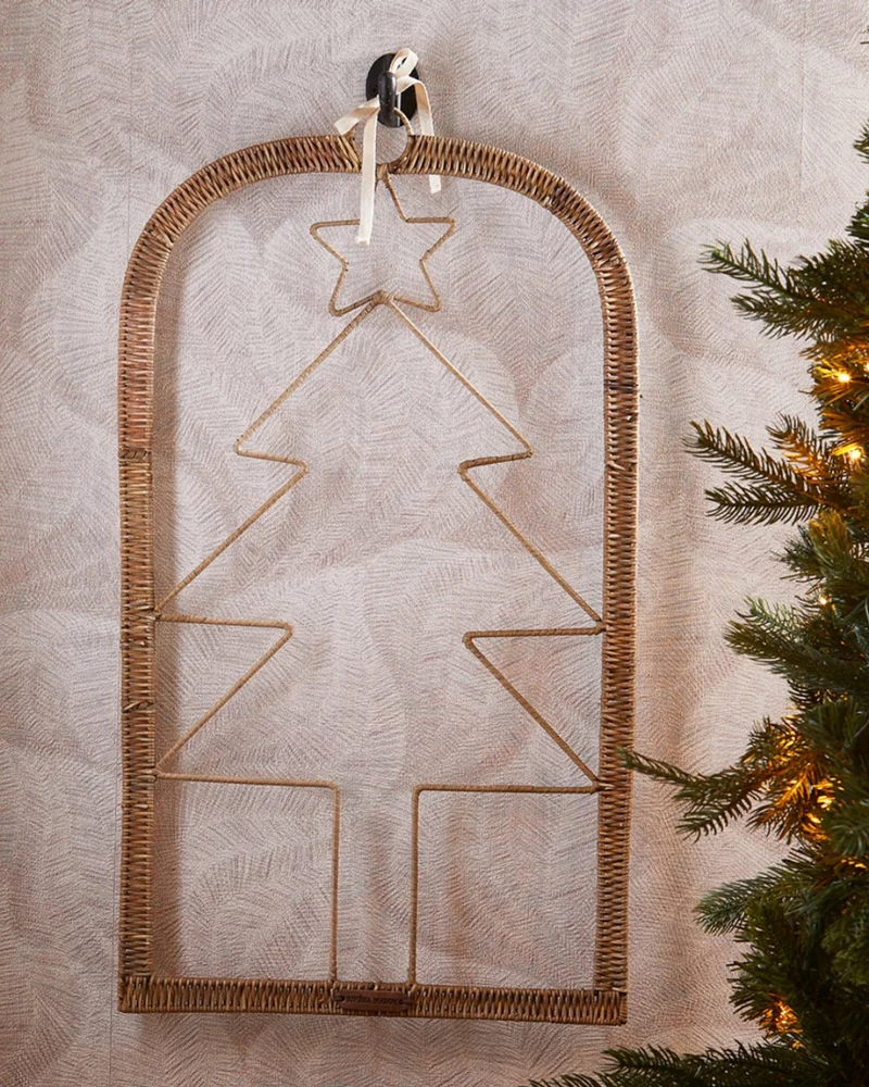 Wanddekoration Rustic Rattan Xmas Tree von Rivièra Maison