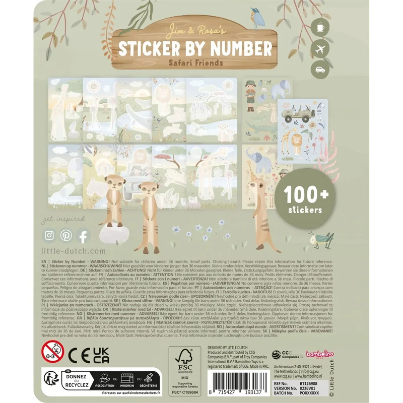 Stickerboek op nummer - Rosa