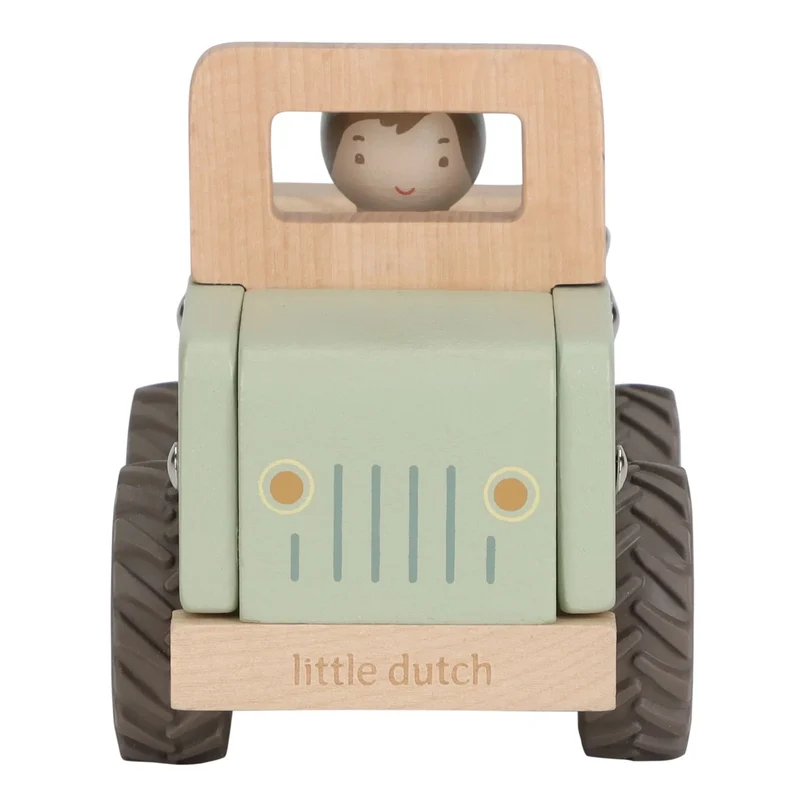 Houten safari auto - Groen