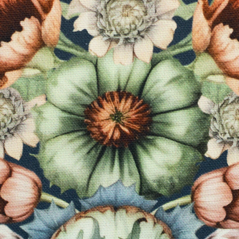 Canvas Victorian Damask by Bienvenido Colorido - 597 dunkelblau