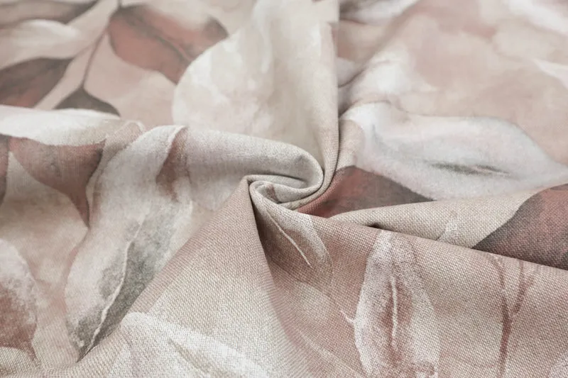 Dekostoff White Leaves