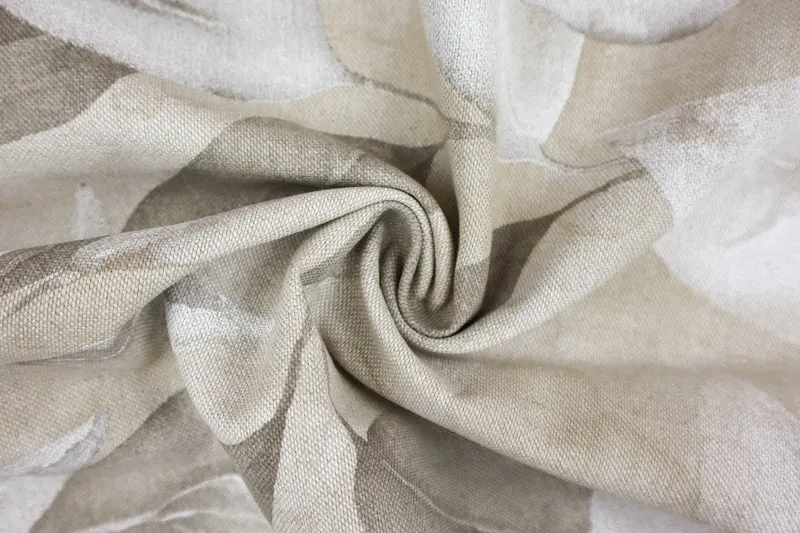 Dekostoff White Leaves