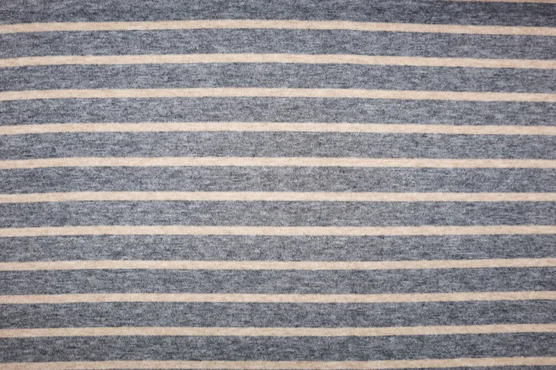 Viskose Strickjacquard Marina Streifen - grau