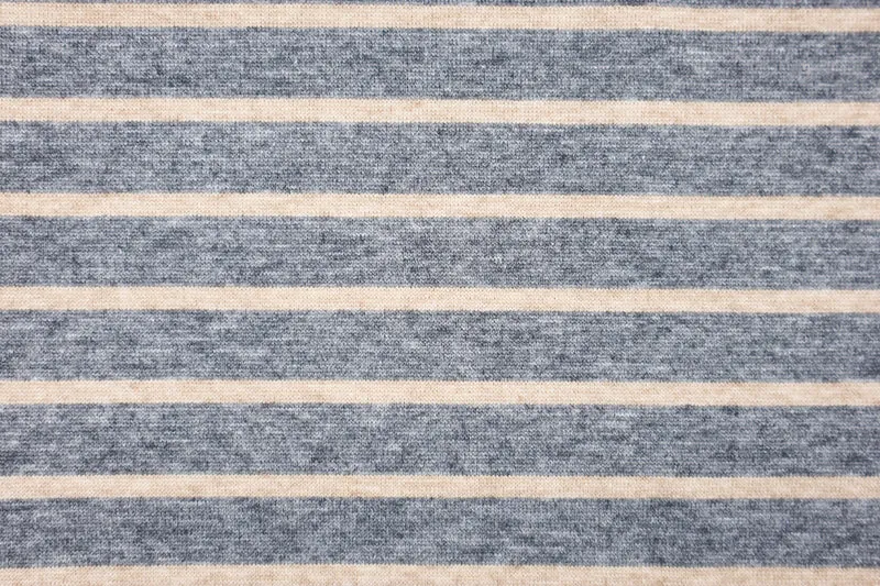 Viskose Strickjacquard Marina Streifen - grau