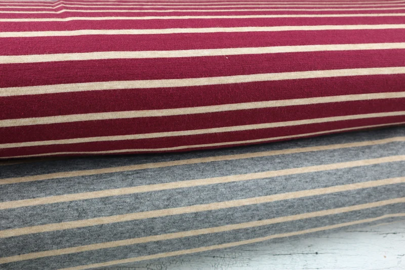 Viskose Strickjacquard Marina Streifen - grau