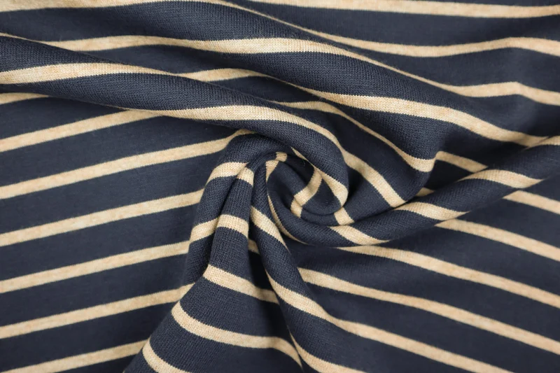 Viskose Strickjacquard Marina Streifen - dunkelblau