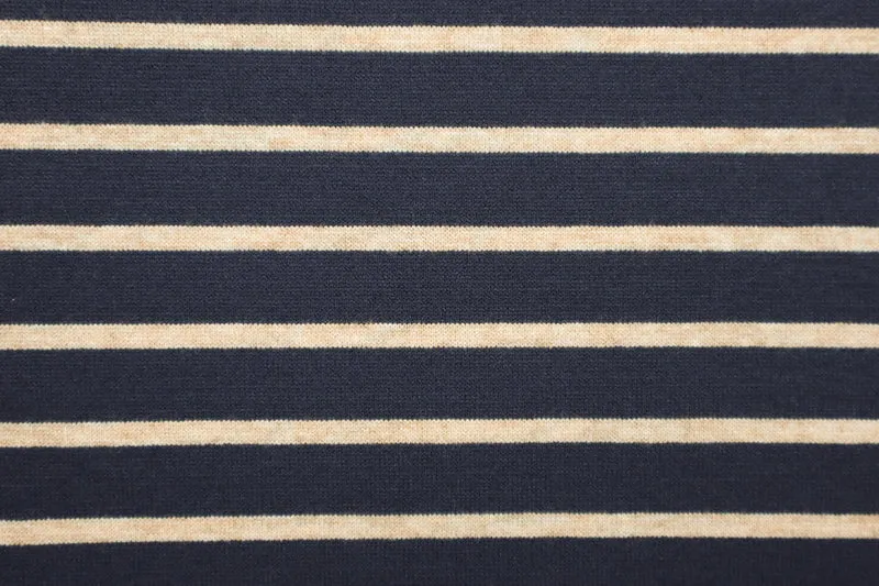 Viskose Strickjacquard Marina Streifen - dunkelblau