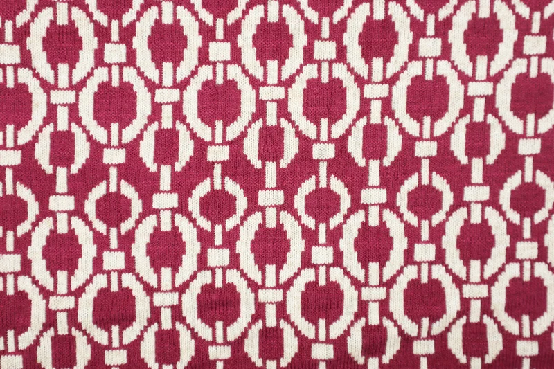 Viskose Strickjacquard Marina Ketten - beere