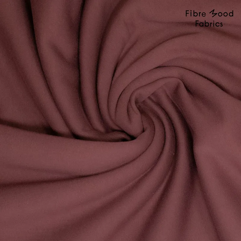 Sweatshirt Stoff Uni by Fibre Mood - kastanie