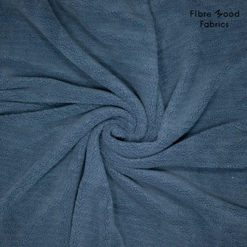 Teddy Stoff Uni by Fibre Mood - jeansblau