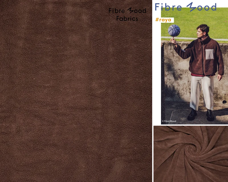 Teddy Stoff Uni by Fibre Mood - dunkelbraun