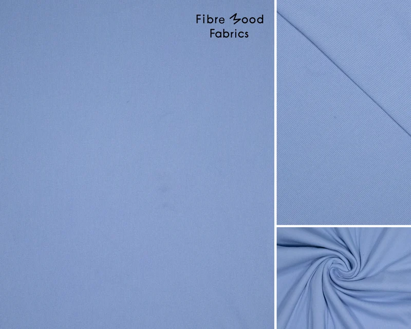 Bündchen Stoff Uni by Fibre Mood - blau
