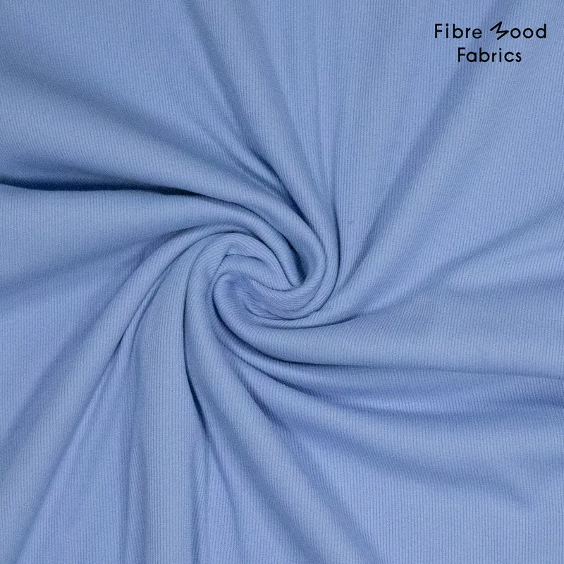 Bündchen Stoff Uni by Fibre Mood - blau