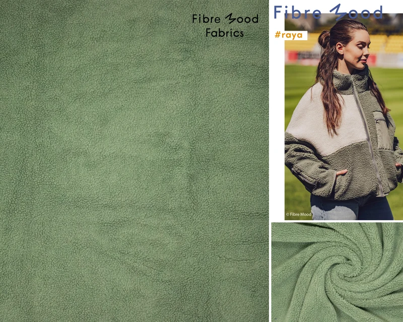 Teddy Stoff Uni by Fibre Mood - grün
