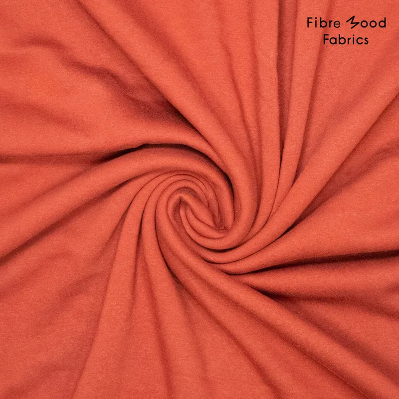 Sweatshirt Stoff Uni by Fibre Mood - terracotta