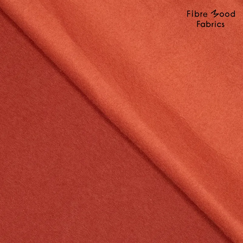 Sweatshirt Stoff Uni by Fibre Mood - terracotta