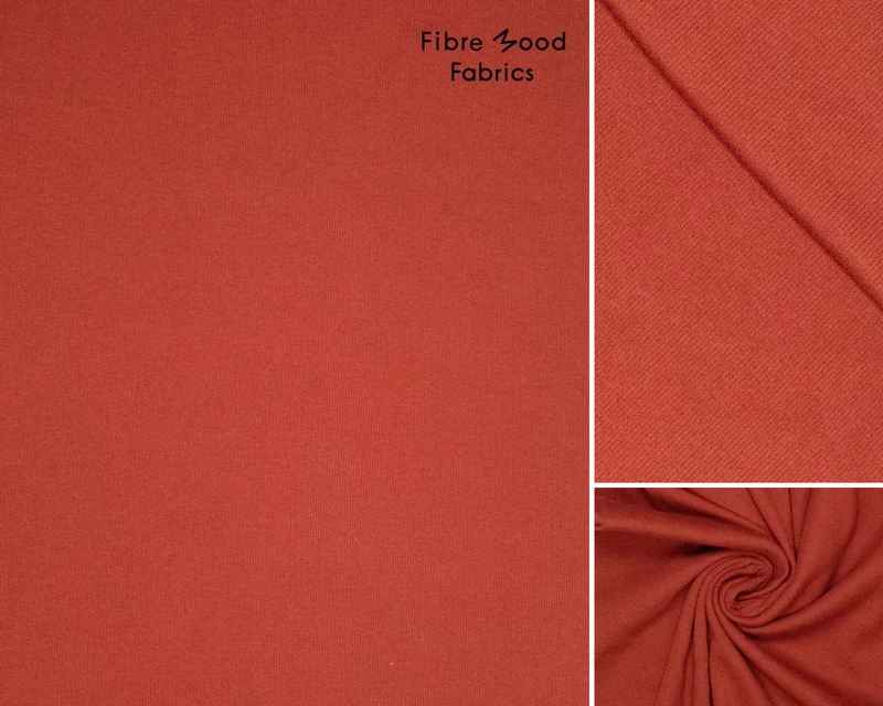 Bündchen Stoff Uni by Fibre Mood - terracotta
