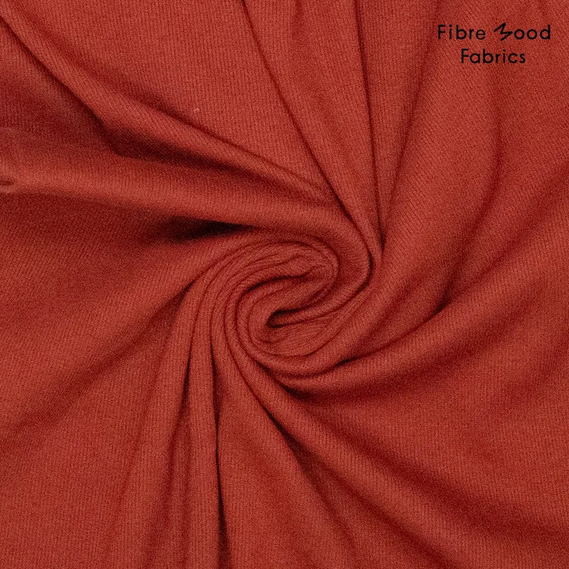 Bündchen Stoff Uni by Fibre Mood - terracotta