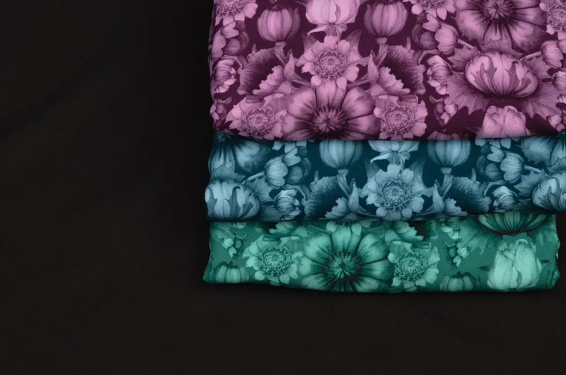 Viskosewebware Victorian Damask Tint by Bienvenido Colorido - 267 smaragd