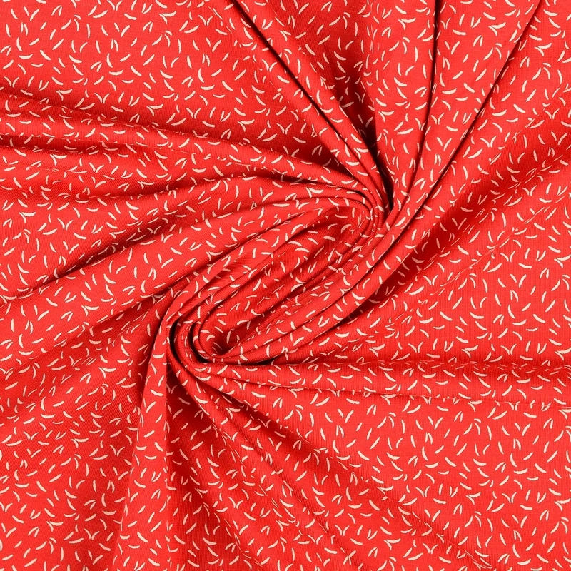 Baumwolljersey Sprinkles Red