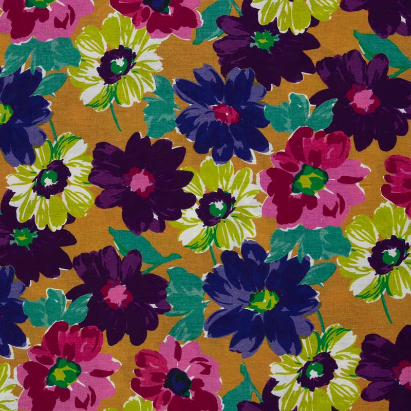 Baumwoll Leinen Ira Frühlingsblumen