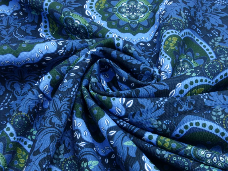 Canvas Digital Blue Ornaments